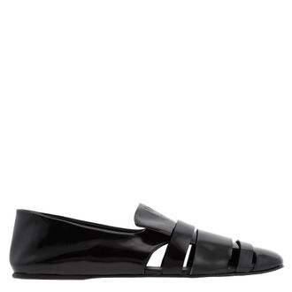 Ferragamo Dion Cutout Leather Loafers, Size 9