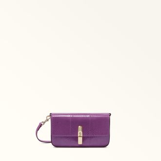 Furla Iride Borsa A Tracolla Mini Toni Violet Pelle Esotica Watersnake Donna