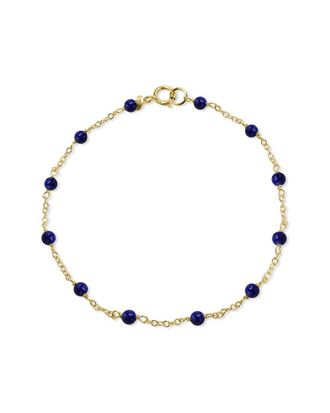 Jewelmak 14K Lapis Bracelet