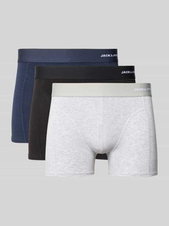 Jack & Jones Jack & Jones Trunks aus Viskose-Baumwoll-Mix Modell GABRIEL im 3er-Pack in BLACK, Gr&ouml;&szlig;e XXL