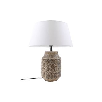 Lindby Lindby L&aacute;mpara De Mesa aelith En Gris Textura, Tela, Tejido, Seda