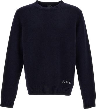 A.P.C. Blue Edmond Crew Neck Sweater