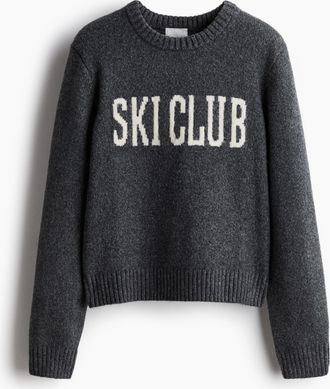 H&M Pullover in Jacquardstrick - Grau