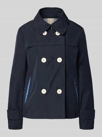 AMBER & JUNE Jacke mit &Auml;rmelriegeln in Marine, Gr&ouml;&szlig;e 36