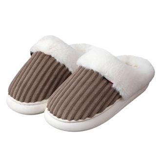 Generic Fluffy Slippers for Women Men Plush Soft Winter Warm Slip On House Shoes Indoor Outdoor Fuzzy Slippers Unisex Memory Foam Platform Comfy Non-Slip Bedr
