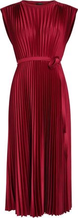 Joseph pleated belt midi dress - Red