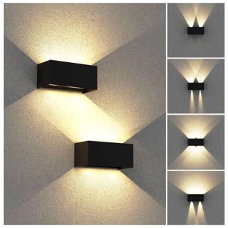 OEM Aplique De Pared Led De 24 W Con Protecci&oacute;n Ip65, &Aacute;ngulo Ajustable De 0 A 120&deg;, Luz Blanca C&aacute;lida De 3000 K Para Iluminaci&oacute;n Interior/exterior