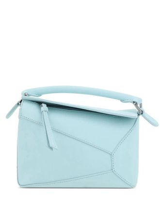 Loewe mini Puzzle Edge shoulder bag - women - Calf Leather - One Size - Blue