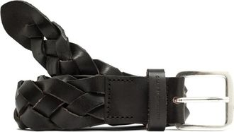 Gianni Chiarini Woven Leather Belt 3-5 cm - Heren - Riemen - Bruin - 110 CM - Leer - Accessoires