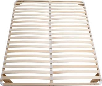 VENTE-UNIQUE.COM Base de cama de l&aacute;minas metal beige 140 x 190 cm