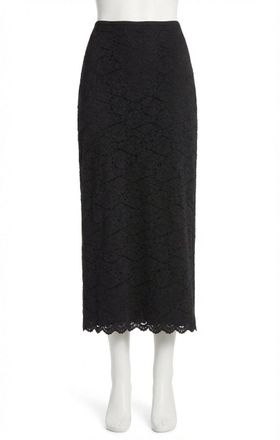 Z Supply Via Lace Midi Skirt In Black