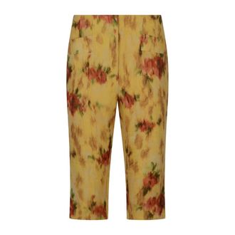 Ganni Shibori Organza Fitted Capri - Dames - Vrijetijds broeken - Veelkleurig - M - Organza - Broeken