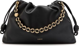 Loewe Flamenco Large Leather Tote - Black - One Size