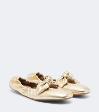 Zimmermann Bailarinas Carousel de piel metalizada