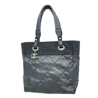 Chanel Black Canvas Tote Bag (Pre-Owned)