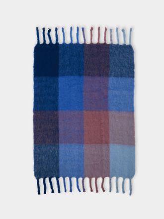 Lena Rewell Coral Handwoven Mohair Throw (71in/1.8m)