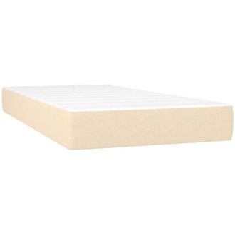 vidaXL Colch&oacute;n De Muelles Ensacados Tela Color Crema 90x200x20 Cm Vidaxl