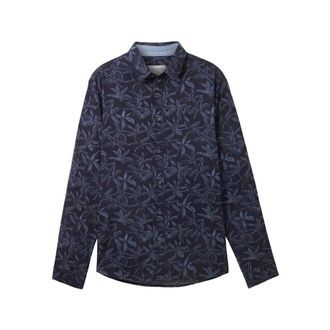 Tom Tailor Casual Hemden - Heren - Overhemden - Blauw - Maat: XL