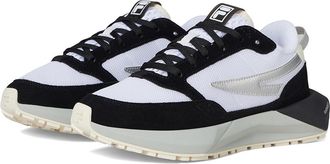 Fila Fila Racer Energized Womens Shoes White/Metallic Silver/Gardenia : 8.5 B - Medium, Rubber/Suede