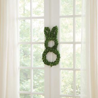 Ballard Designs Preserved Boxwood Bunny Wreath - Ballard Designs