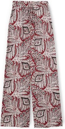 Motivi Palazzo Broek met Print - Dames - Wijde Broeken - Rood - XS - Broeken