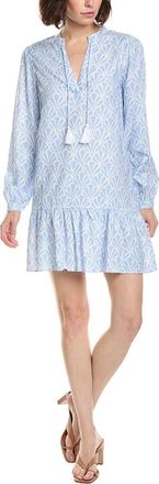 Sail to Sable Sail To Sable Ruffle Hem Linen-Blend Dress