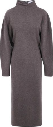 Max Mara Tenuta Jersey Jurk - Dames - Kleedjes - Bruin - S - Wol - Kleedjes