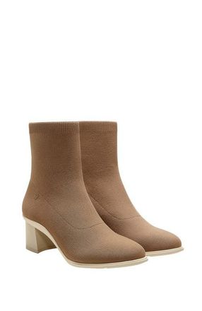 Vivaia Amanda Almond-Toe Running Heel Boots in Brown at Nordstrom, Size 8