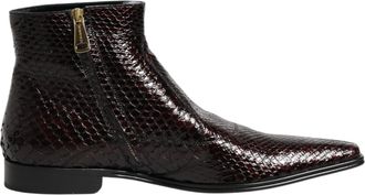 Dolce & Gabbana Bordeaux Chelsea Men Short Ankle Boots Mens Shoes