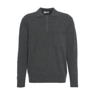 Paolo Pecora Round-neck Knitwear, male, Gray, Size: XL Classic T-Neck Knitwear Grigio Aw25