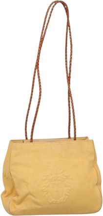 Versace Medusa Shoulder Bag Canvas Canvas Shoulder Bag Bag (Pre-Owned)