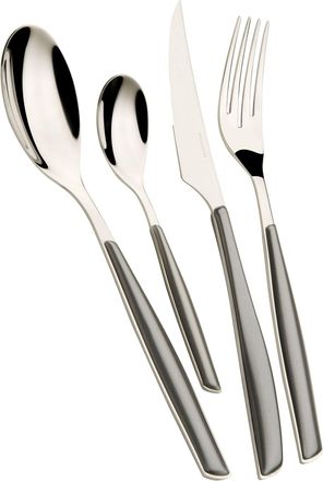 Bugatti Set Posate 24 Pezzi In Scatola Regalo Con Finestra Glamour Silver Tinta Unita Bugatti
