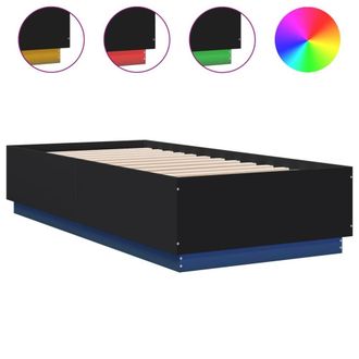 Berkfield Home Bed Frame with LED without Mattress Black 100x200 cm