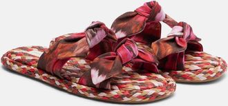 Zimmermann Carousel printed espadrille slides