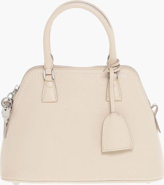 Maison Margiela MM11 Hammered Leather Bag 5AC with Canvas Detail Maison Margiela