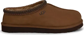 UGG Mens Leather Slides Tasman Ii Dark Chestnut Sheep Flip Flops &