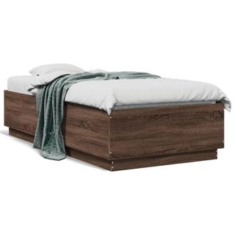 Berkfield Home Bed Frame without Mattress Brown Oak 90x190 cm Single
