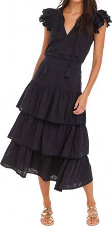 Allison New York Tula Midi Skirt In Black
