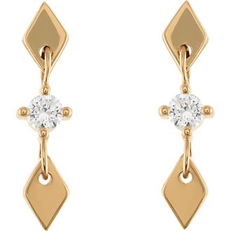Eden Presley Diamond Shine Drop Earrings in Gold/Diamond at Nordstrom
