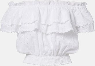 Melissa Odabash Ruth broderie anglaise cotton crop top