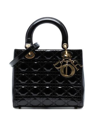 Dior 2013 Medium Patent Cannage Lady Dior satchel - Nero