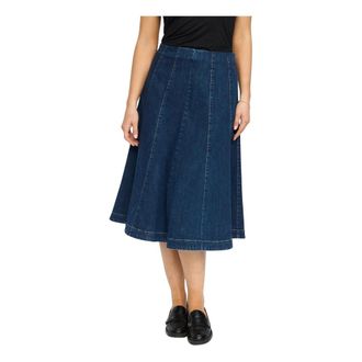 2-Biz Dark Denim A-line Skirt - female - 2-Biz - Denim Skirts - Blue - 2XL - Skirts