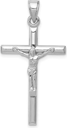 Diamond2Deal 14k White Gold Crucifix Pendant