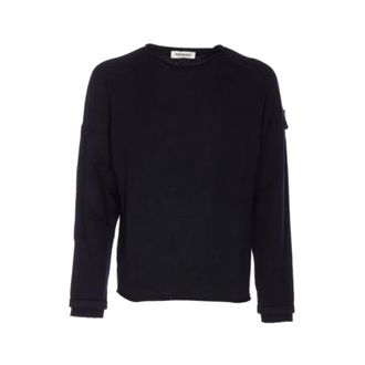 Premiata Round-neck Knitwear, male, Blue, M, Blue Jumper Mid Weight Jumper