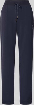 Liu Jo Sweatpants mit elastischem Bund und Logo in Marine, Gr&ouml;&szlig;e XXL