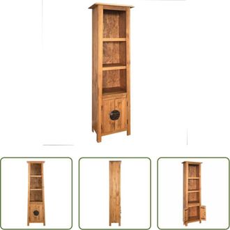 vidaXL Mobile in legno massello - Mobile da Bagno Autoportante Legno Massello di Pino 48x32x170cm