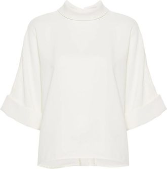 Mark Kenly Domino Tan Bailee Crepe Blouse