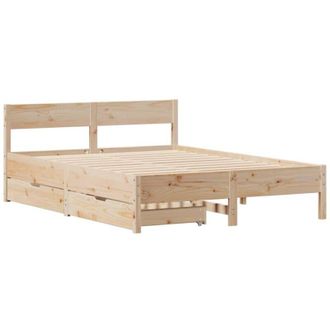vidaXL Vidaxl - Estructura De Cama Sin Colch&oacute;n Madera Maciza De Pino 140x190 Cm