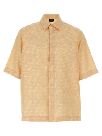 Fendi Beige Linen Mens Blouse