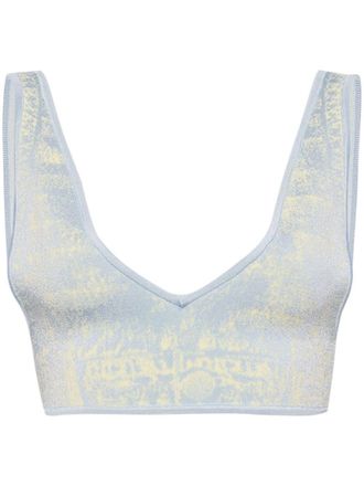 Ph5 fake denim bra-style top - Blue